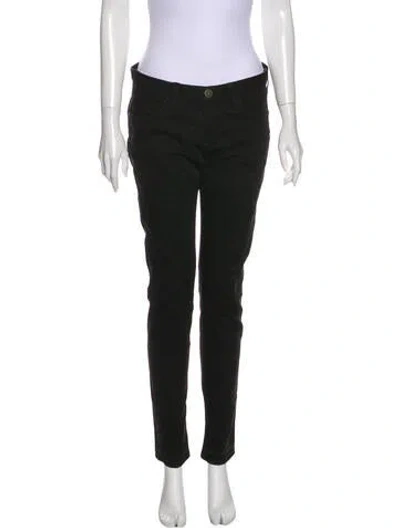 Pre-owned Current Elliott Mid-rise Skinny Leg Jeans In Black