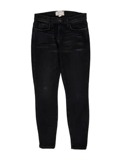 Pre-owned Current Elliott Mid-rise Skinny Leg Jeans In Black