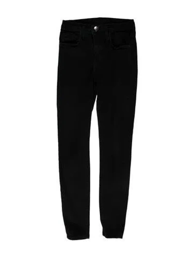 Pre-owned Current Elliott Mid-rise Skinny Leg Jeans In Black