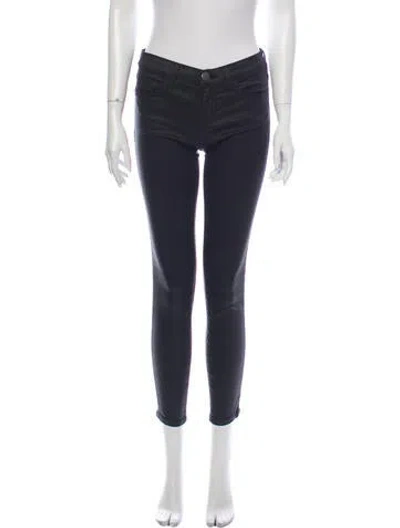 Pre-owned Current Elliott Mid-rise Skinny Leg Jeans In Black