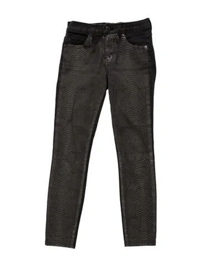 Pre-owned Current Elliott Mid-rise Skinny Leg Jeans In Black
