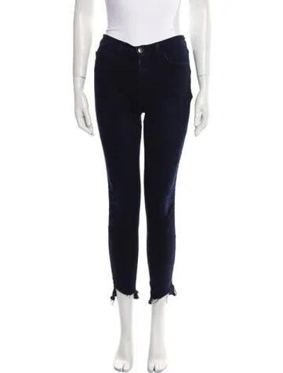 Pre-owned Current Elliott Mid-rise Skinny Leg Jeans In Blue