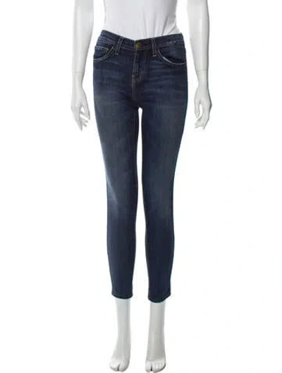 Pre-owned Current Elliott Mid-rise Skinny Leg Jeans In Blue