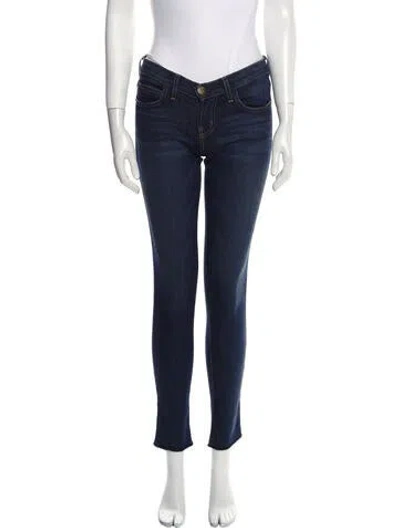 Pre-owned Current Elliott Mid-rise Skinny Leg Jeans In Blue