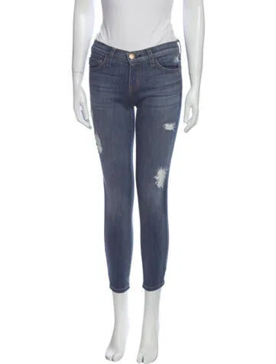 Pre-owned Current Elliott Mid-rise Skinny Leg Jeans In Blue