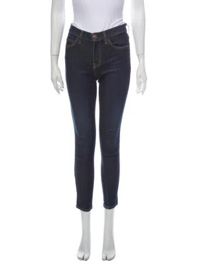 Pre-owned Current Elliott Mid-rise Skinny Leg Jeans In Blue