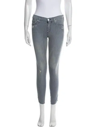 Pre-owned Current Elliott Mid-rise Skinny Leg Jeans In Blue