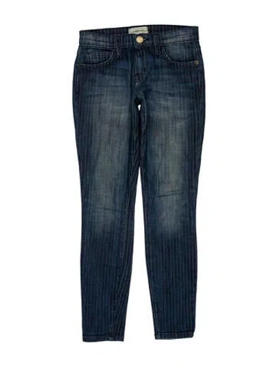 Pre-owned Current Elliott Mid-rise Skinny Leg Jeans In Blue