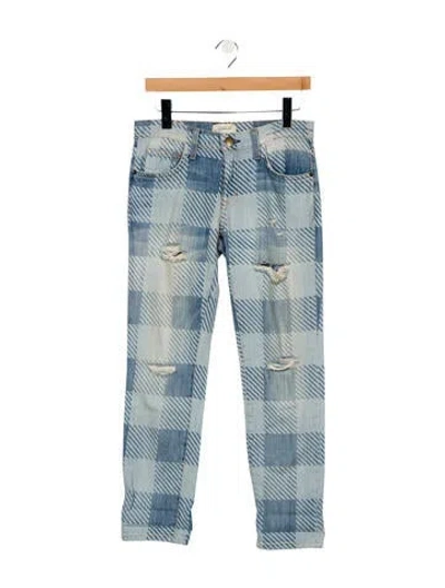 Pre-owned Current Elliott Mid-rise Skinny Leg Jeans In Blue