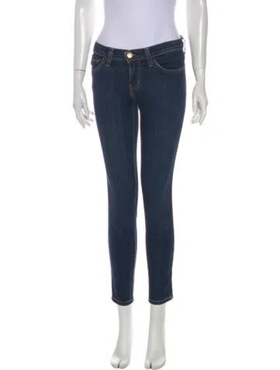 Pre-owned Current Elliott Mid-rise Skinny Leg Jeans In Blue