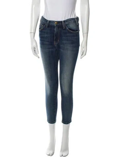 Pre-owned Current Elliott Mid-rise Skinny Leg Jeans In Blue