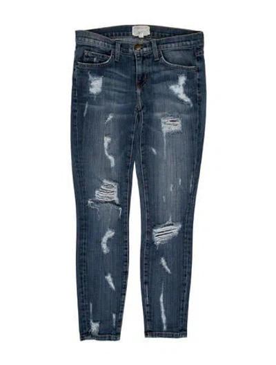 Pre-owned Current Elliott Mid-rise Skinny Leg Jeans In Blue