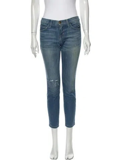 Pre-owned Current Elliott Mid-rise Skinny Leg Jeans In Blue