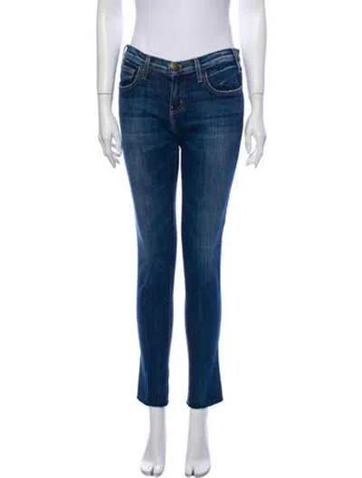 Pre-owned Current Elliott Mid-rise Skinny Leg Jeans In Blue