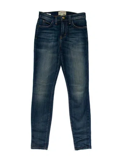 Pre-owned Current Elliott Mid-rise Skinny Leg Jeans In Blue