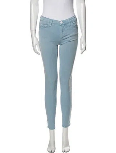 Pre-owned Current Elliott Mid-rise Skinny Leg Jeans In Blue