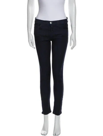 Pre-owned Current Elliott Mid-rise Skinny Leg Jeans In Blue
