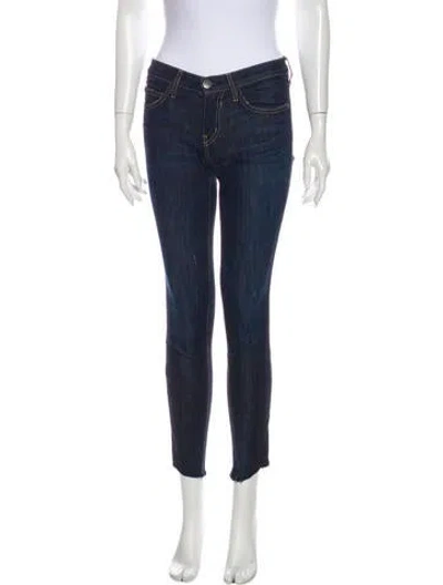 Pre-owned Current Elliott Mid-rise Skinny Leg Jeans In Blue