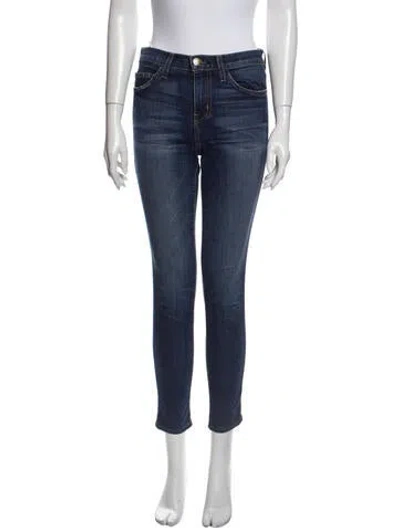 Pre-owned Current Elliott Mid-rise Skinny Leg Jeans In Blue