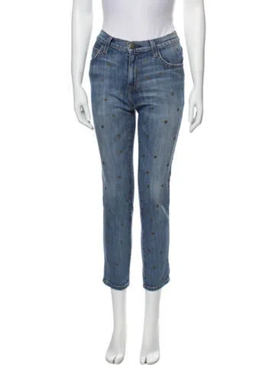 Pre-owned Current Elliott Mid-rise Skinny Leg Jeans In Blue