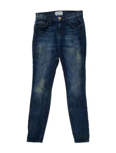 Pre-owned Current Elliott Mid-rise Skinny Leg Jeans In Blue