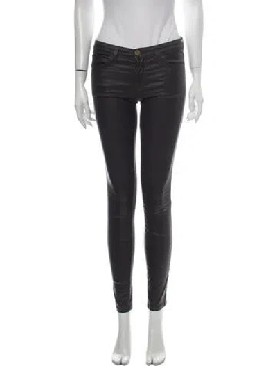 Pre-owned Current Elliott Mid-rise Skinny Leg Jeans In Brown