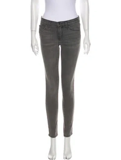 Pre-owned Current Elliott Mid-rise Skinny Leg Jeans In Gray