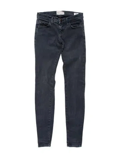 Pre-owned Current Elliott Mid-rise Skinny Leg Jeans In Gray