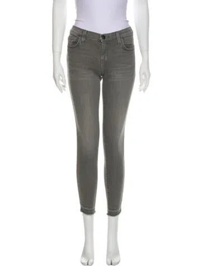 Pre-owned Current Elliott Mid-rise Skinny Leg Jeans In Gray