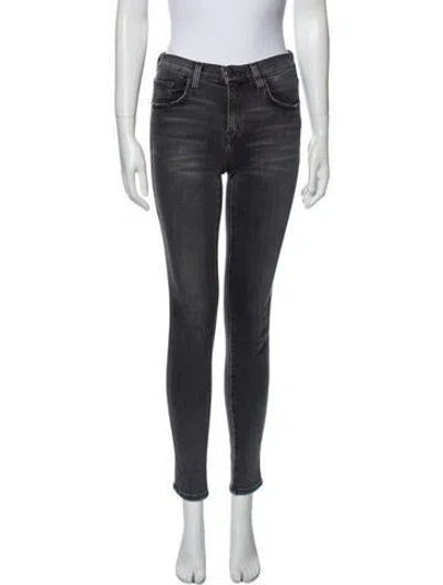 Pre-owned Current Elliott Mid-rise Skinny Leg Jeans In Gray