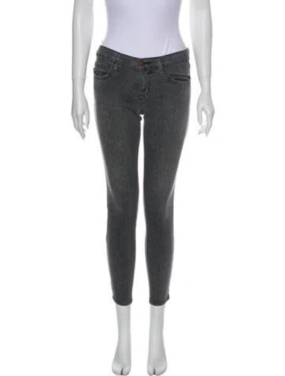 Pre-owned Current Elliott Mid-rise Skinny Leg Jeans In Gray