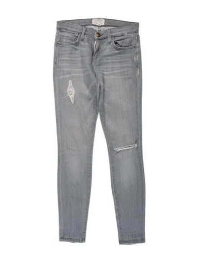 Pre-owned Current Elliott Mid-rise Skinny Leg Jeans In Gray