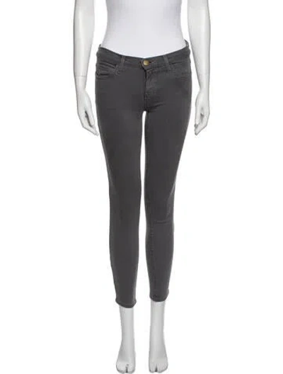 Pre-owned Current Elliott Mid-rise Skinny Leg Jeans In Gray