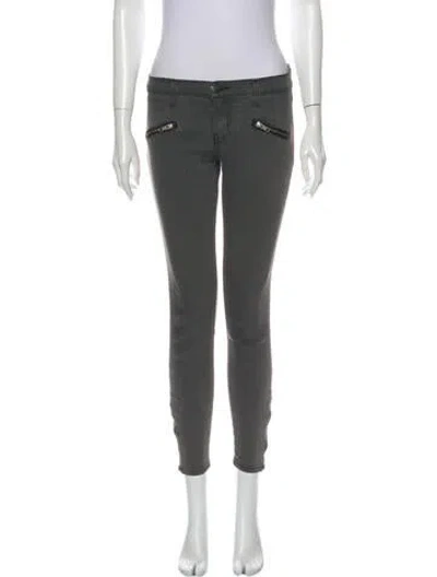 Pre-owned Current Elliott Mid-rise Skinny Leg Jeans In Gray
