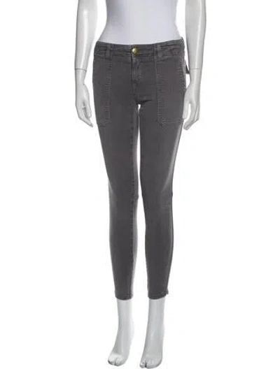 Pre-owned Current Elliott Mid-rise Skinny Leg Jeans In Gray