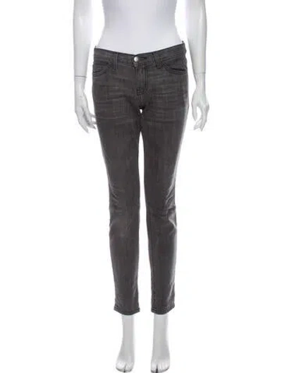 Pre-owned Current Elliott Mid-rise Skinny Leg Jeans In Gray