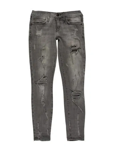 Pre-owned Current Elliott Mid-rise Skinny Leg Jeans In Gray
