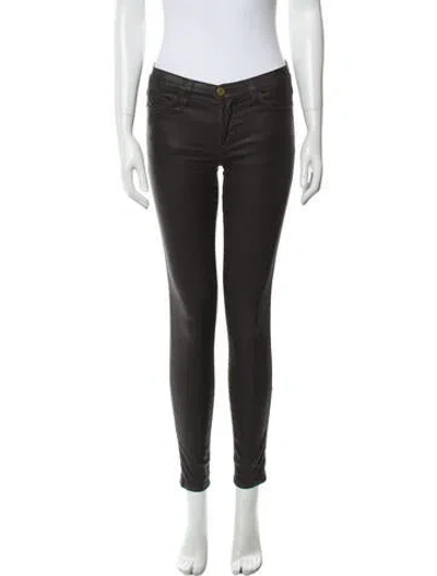 Pre-owned Current Elliott Mid-rise Skinny Leg Jeans In Gray