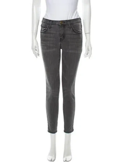 Pre-owned Current Elliott Mid-rise Skinny Leg Jeans In Gray