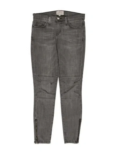 Pre-owned Current Elliott Mid-rise Skinny Leg Jeans In Gray