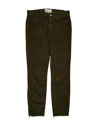Pre-owned Current Elliott Mid-rise Skinny Leg Jeans In Green