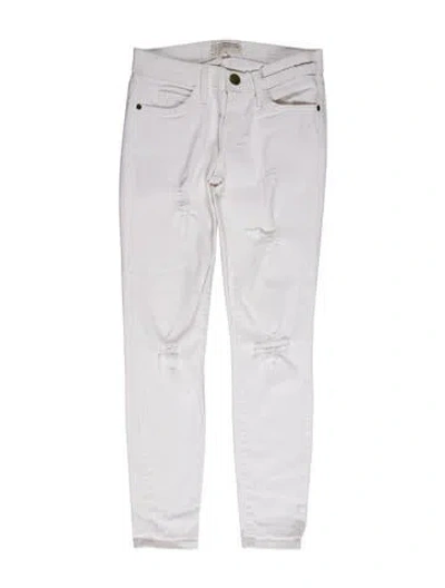 Pre-owned Current Elliott Mid-rise Skinny Leg Jeans In Neutral