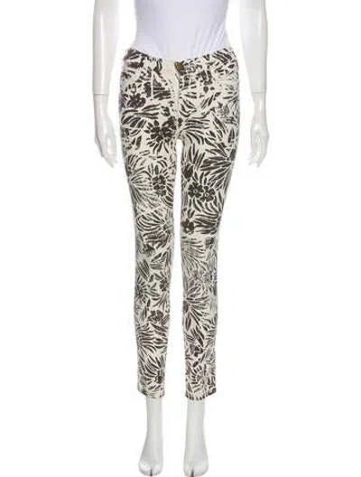 Pre-owned Current Elliott Mid-rise Skinny Leg Jeans In Neutral