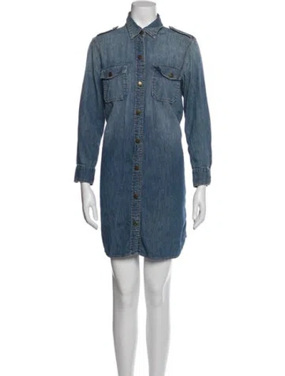 Pre-owned Current Elliott Mini Dress In Blue