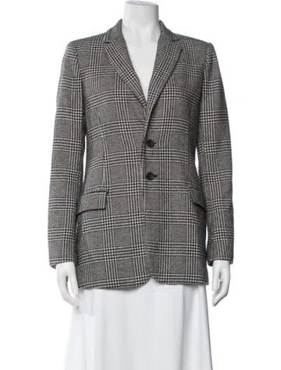 Pre-owned Current Elliott Plaid Print Blazer In Multicolor