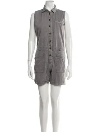 Pre-owned Current Elliott Romper In Gray