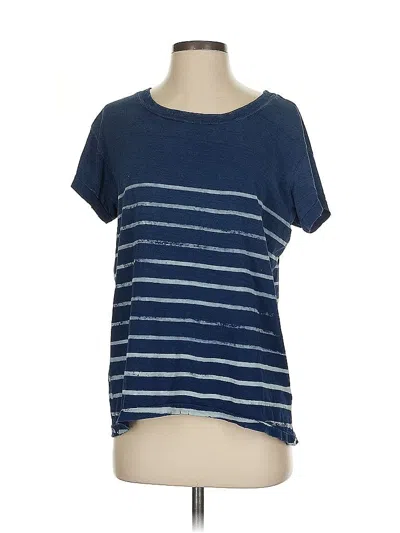 Pre-owned Current Elliott Short Sleeve T-shirt In Blue