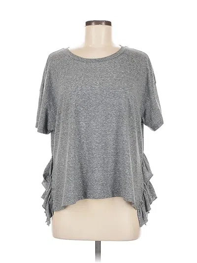 Pre-owned Current Elliott Short Sleeve T-shirt In Gray