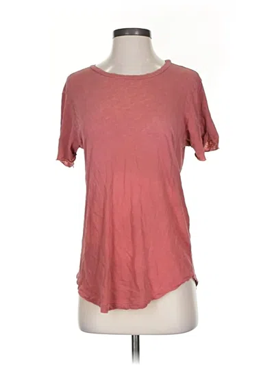 Pre-owned Current Elliott Short Sleeve T-shirt In Pink