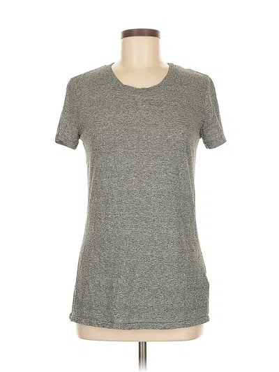 Pre-owned Current Elliott Short Sleeve Top Gray Crew Neck Tops